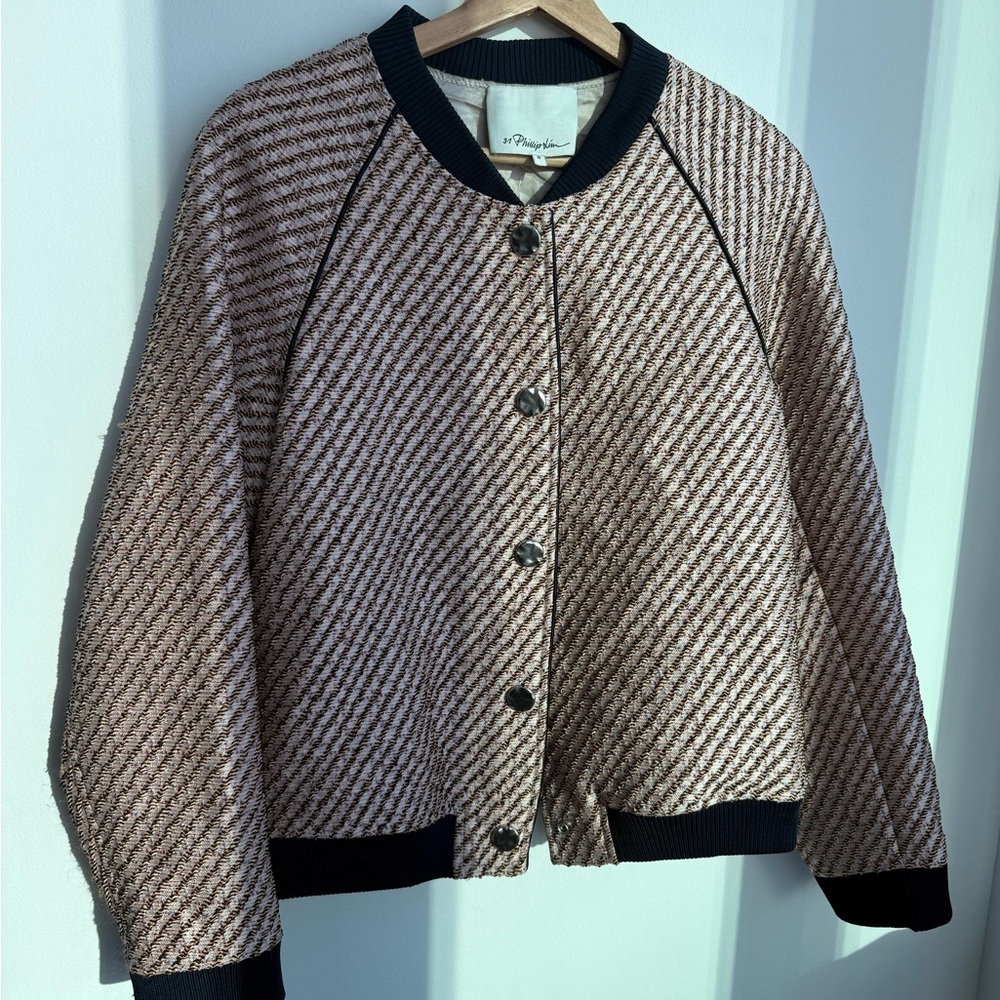 Rare 3.1 Phillip Lim Tweed Bomber Jacket sz 8